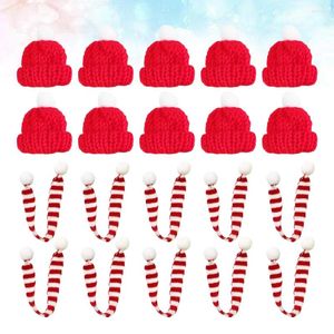 Figurine decorative da 20 pezzi Mini sciarpa e cappello per bambole per bambini Decor abbigliamento Accessorio Accessorio Creativo