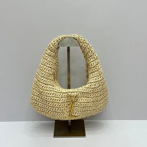 Classic Underarm Beach Bag Straw Bag Icare Hobo Shoulder bag women LOULOU Handbag Designer Bag yslbagss Raffias Luxury tote bag Womens Straw Woven Metal Letter Bag