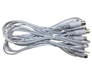 5 adet 185mm EMS Makine Elektrot Pedi Kabloları Dijital Tens Elektrotlar Konnektör Kablosu 2mm Tens Stimülasyon Tedavisi için Pim 3535389