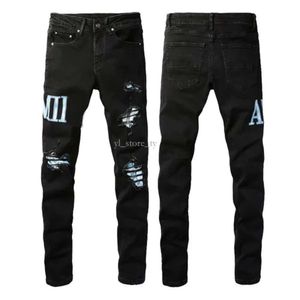 Amirir Jeans Роскошные модные бренд -дизайнерские джинсы высококачественные вышитые джинсовые брюки бикерская уличная одежда Amirir Jeans 22 Rock Women Ksubi Jeans Amirir Jeans Men 2268