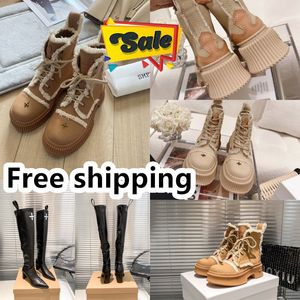 2024 Designer Boots Populäre trendige Frauen Short Stiefel in Knospenstiefel Luxus Soles Frauenparty dicke Absatzgröße 35-40 Chunky SMFK Gai