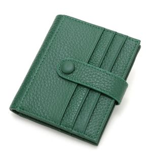 Innehavare Portabel kreditkort Plånbok läder Bifold Card Holder For Men Women Slim Mini Small Money Plånböcker Fall