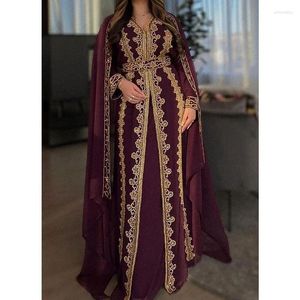 Etnik Giyim Fas Dubai Kaftans Farasha Abaya Elbise Çok Süslü Uzun Elbise Moda Trendleri