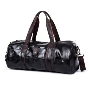 Torebki marka vintage retro skórzana torba podróżna swobodny bagaż na noc projektanci torebki duże pojemność torba na torbę męską męską
