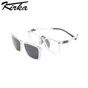 Kirka TR90 Clip-On Sunglasss for Kids Solid Kolor Magnetyczne okulary przeciwsłoneczne dziecięce okulary spolaryzowane okulary modne