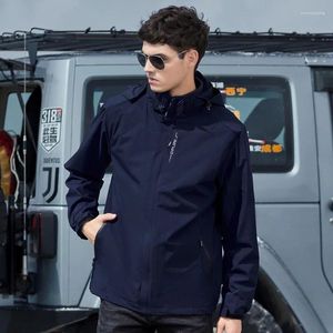 Men's Trench Coats 2024 Spring And Autumn Jackets Hooded Waterproof Mountaineering Skateboarding Outdoor