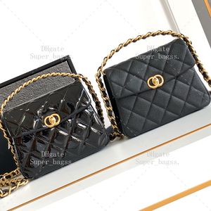 10A LURKA Wytrzymał luksusowy designerski łańcuch torebki damskie torba na ramię designerska torba łańcuchowa 18 cm torba crossbody z pudełkiem BC007