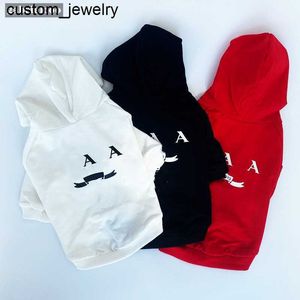 Designer Pet Red Hoodie Black Letter Small Fragrant Dog Clothes Cat Hoodie Pet Drawstring Hoodie Schnauzer Teddy Fadou XS-XXXL