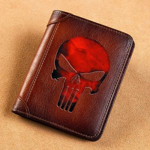 Carteiras de alta qualidade Couro genuíno Men Wallets Classic Militar