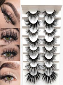 8Pairs 3D Mink Lashes Natural False Eyelashes Dramatic Volume Fake Makeup Eyelash Extension Mixed Styles Beauty12260306