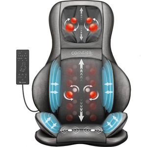 Massageador de pescoço e traseiro COMFIER COM Cadeira de massagem por calor portátil Compressa portátil RollingNeading para Fu 240415