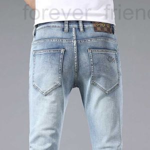 Men's Jeans designer Spring/Summer Straight Leg New Slim Fit Elastic Casual Versatile Pants QW0N