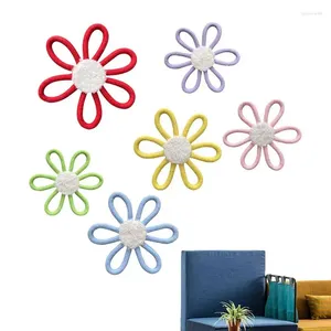 Dekorative Figuren Daisy Wall Decor Boho Art Flower Websen Charm 6PCS Bohemian Kindergarten für Schlafzimmer Badezimmer