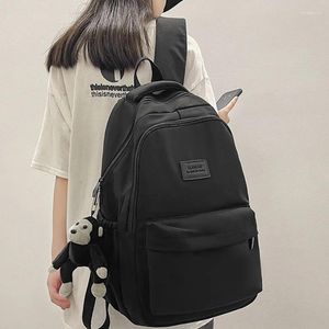 Backpack Solid Color Kobiety Prockus Large School Bag for Teenage Girls College Student Book Back Pack Mochila feminina