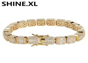 10MM Iced Out Tennis Bracelet Full Zirconia Gold Silver Plted Mens Hiphop Jewelry 1 Row Cubic Luxury Men Bracelets1481132