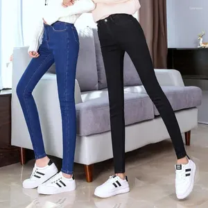 Jeans femminile jeans skinny jeans for women retro stretch high waist pantaloni elasticizzanti per gambe casual gambe vintage l56