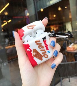 3D Cute Fun Chocolate Bueno For AirPods 1 2 Pro Headphone Protection Cover Apple Bluetooth Earphon es Full Body Cases Silicone TPU1904079