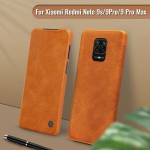 Carteiras para Xiaomi Redmi Nota 9S Caso Nillkin Vintage Flip Tampa Carteira Pu Couro PC traseiro Redmi 10x Redmi Nota 9 Pro / 9 Pro Max
