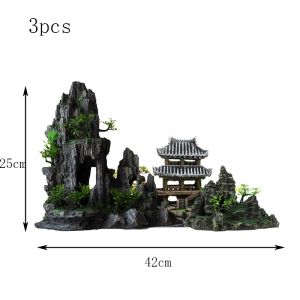 Aquariums Large Aquarium Decorations Family Small Fish Tank Plant Decoration Simulation Rockery Ornaments Fish Farming Accessories