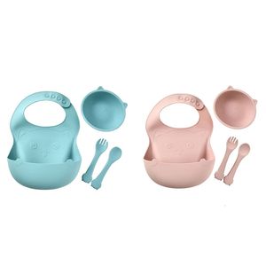 Baby -Fütterung Esszubehör Baby Fütterungsset Baby LED Entwöhnungsmittel Kleinkind Selbstfütterung Utensilien Gerichte Set 240409