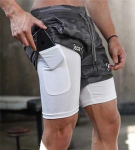 Doubleteck mimetizzaggio cortometraggi da corsa uomo palestra indossare pantaloncini sportivi fitness bodybuilding sportivo palestra da ginnastica men198501
