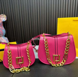 Розовая седельная цепная сумка кросс -дизайнерские пакеты винтажные женские сумочки маленькая большая кожаная кошелька для плеч подмышка
