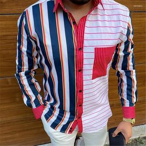 Niezwykłe koszule męskie mody zapinane na guziki Tope Mens Turn-Down Collar Shirt Streetwear