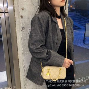 designer beach toiletry bag chenel Camellia wind diamond grid chain bag for womens fashionable commuting single shoulder crossbody bag handbag