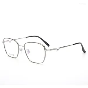 Sunglasses Frames Fashion Pure Titanium Myopia Glasses Frame Anti-Blue Radiation Ultra-Light Retro Men And Women