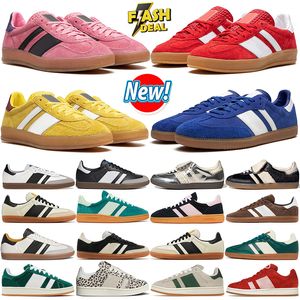 Ayakkabı Ücretsiz Nakliye Erkekler Kadın Tasarımcı Hentbol Spezial Sneakers Düşük Üst Leopar Kahverengi Beyaz Siyah Yeşil Gri Kırmızı Erkek Kırışık Eğitmenler Jogging Walking