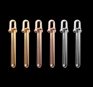 Titanium Steel Tleter Ushaped Chain Link Long Earring Women039s Foreign Trade Two Link Chain Stud2821149