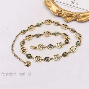 New Cucci Style Deigner Letter Pendant Gold Plated Pearl Rhinetone Sweater Necklace for Women Wedding Party Jewelry 614