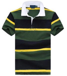 2020 NOVA CAMISA DE Polo listrada de algodão de verão de verão Bordado de manga curta Casual Men039s Fashion Tshirt Tamanho verde S7402879