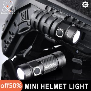 Chapéus wadsn capacete tático estroboscópio de caça à luz de caça à lanterna de lanterna de capacete de capacete com suporte para chapas de chapéu de 20 mm Picatinny