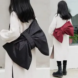 Shoulder Bags Personality Bowknot Tote Large Capacity Messenger Bag Cloth Women Canvas Temperament Student Butterfly Handbag