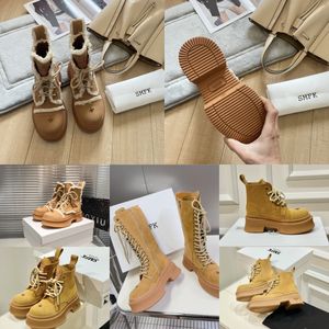 Designer Boots Trendy Women Booties Ankel Boot Luxury Soles Womens Party Thick Heel Size 35-40 Desert SMFK GAI