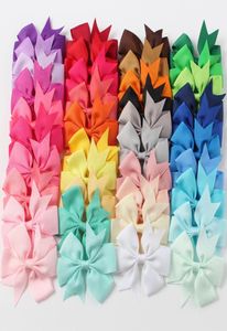 40 Cores Childrens Ins Candy Color Fashion Ribbon Clipes de cabelo de estilo americano Desempenho infantil de festa Princesa acessórios de cabelo3106099
