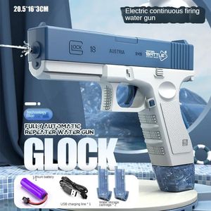 Electric Continuous Fireing Water Gun Summer Beach Beach Childrens Water Gunting Game Gun 240416