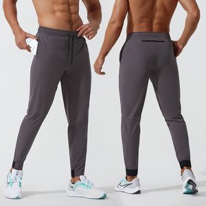 Ll erkekler jogger uzun pantolon spor yoga kıyafeti hızlı kuru çizim spor salonu cepleri eşofmanlar pantolonlar erkekler rahat elastik bel fitness