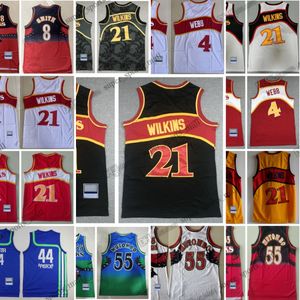 Maglie da basket per bambini giovani personalizzati da donna Wilkins Wilkins Bazemore Webb Smith Mutombo Stitched Jersey