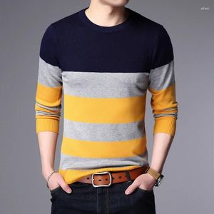 Blusas masculinas de suéter liseaven masculino masculino masculino casual listrado masculino de cashmere