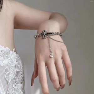 Bracelets de charme espelhos de tendência cruzamento de cor de contas de cor prata