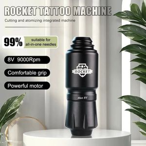 Tattoo Machine Mini Raket Set Wireless Netzteil RCA Schnittstelle Professionelles Rotationsbatterie -Stift -Waffen -Kit 240418