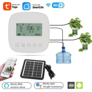Inteligentny automatyczny timer wody Wi-Fi Tuya Micro-Syrga kontroler nawadniający cyfrowy timer nawadniania z panelem słonecznym 240403