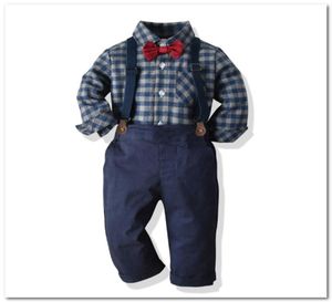 Outfit per le prestazioni per bambini bambini bacchette a pedaggio a piombo a maniche lunghe pantaloni per pantaloni tie 3pcs set autunno nuovi vestiti per feste di famiglia 1755573