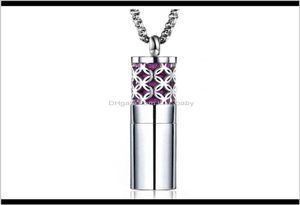 Easter Gift 316L Stainless Steel Flower Coin Star Wings Tube Perfume Bottle Urn Necklace Memorial Ash Keepsake Cremation B0Klc Nec7636982