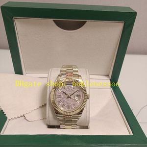 13 Style z papierami do pudełka Watch 904L Stal Authentic Picture Mens 40 mm Diamond Tide 228238 Żółte złote mężczyźni Bransoletka 228239 Everose Automatyczne zegarki mechaniczne