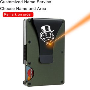 Titulares 2021 Anti RFID Metal Metal Bank Credit Totista Slim Tain Tactical Id Caso do titular do cartão Men Minimalist Cartetes Vallet Israel