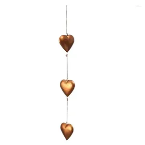 Decorative Figurines Metal Heart Wall Art Rustic 3D Love For Farmhouse Vintage Sign Home Symbol Dining Room Terrace