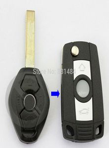 Новая замена Flip Flip Flip Key Case Refit Ключ оболочка для 3 5 7 серии серии Z3 Z4 E38 E39 E46 Удаленный автомобиль корпус Fob Hu92 Blade6657678